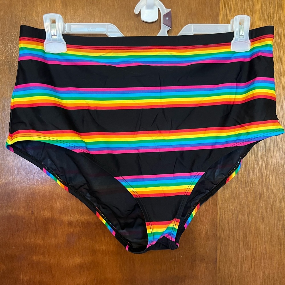 Torrid High Rise All-Over Smooth Swim Bottom - Picture 3 of 6